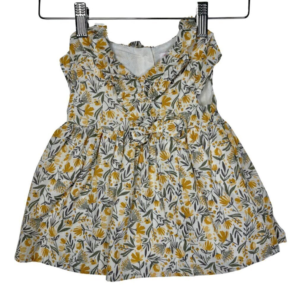 Tommy Bahama 18 month Yellow and White Floral Ruffle Dress | Church, Easter
